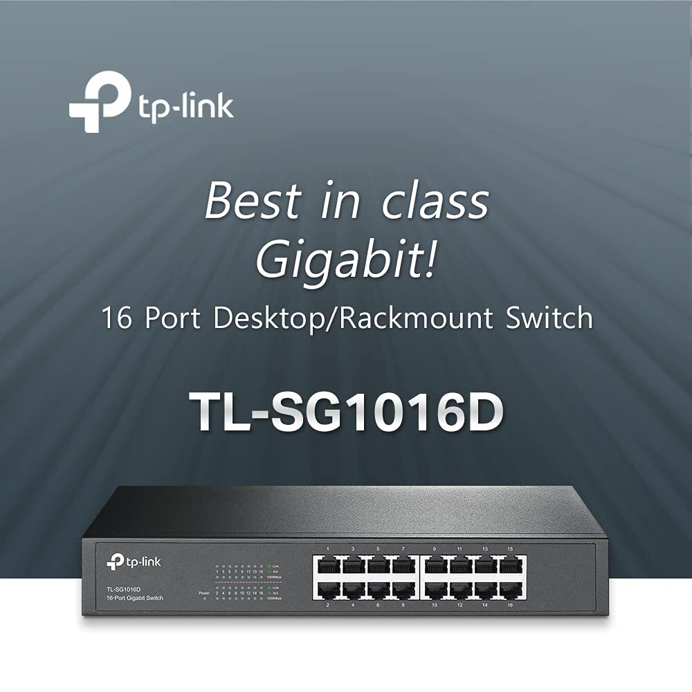 Switch rackable/de bureau 16 ports Gigabit – TP-LINK TL-SG1016D – Hartech  IT – Site officiel SARL HARDWARE TECHNOLOGY SERVICE