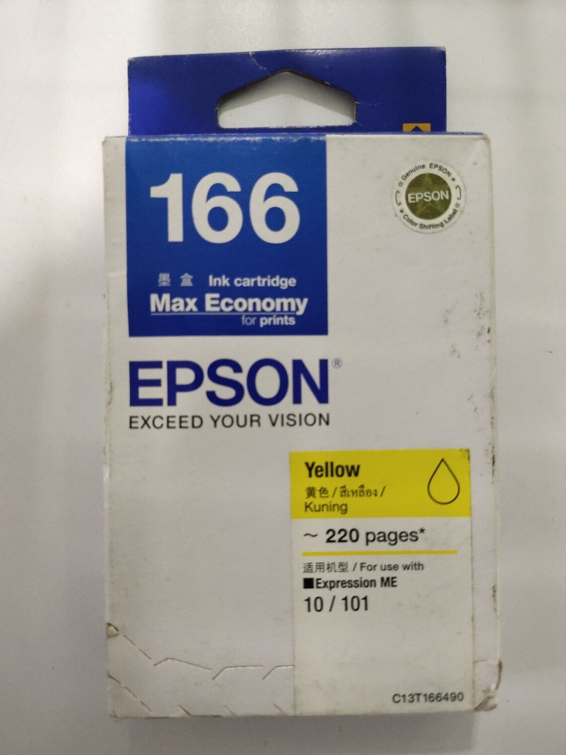 Epson 166 Ink Cartridge, Yellow