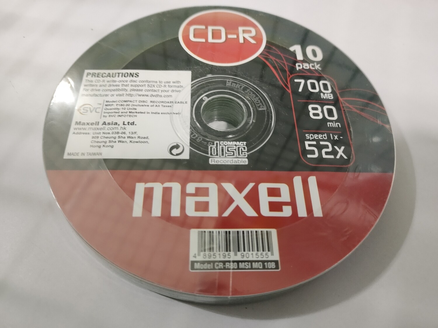 Maxell CD-R CR-R 80min 700mb pack of 10disk