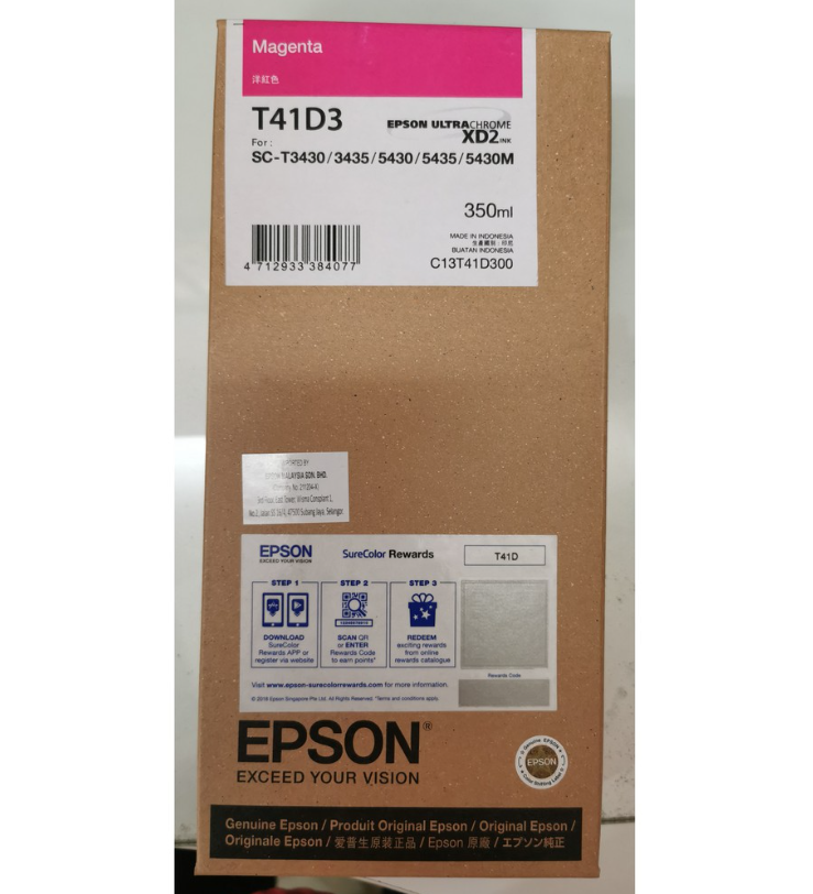 Epson T41D3 Magenta Ink Cartridge, 350ml