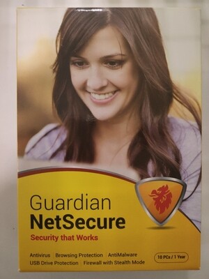 10 User, 1 Year, Guardian NetSecure Antivirus