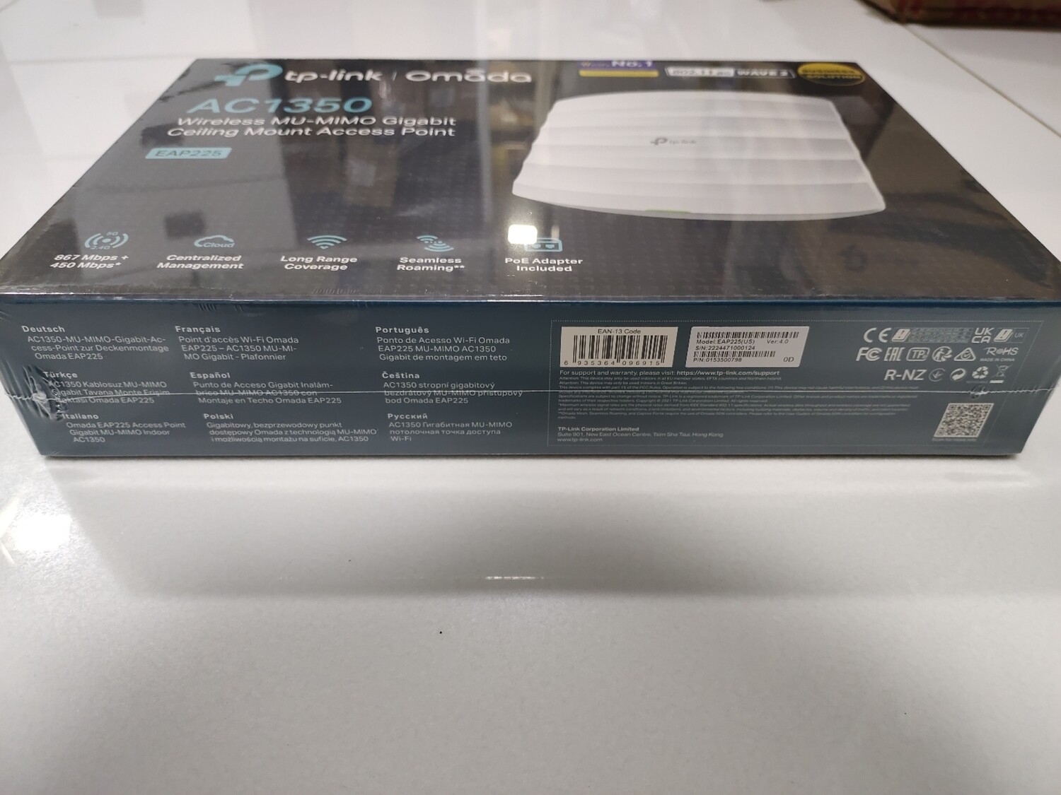 New, TP-Link AC1350 EAP225 Gigabit Ceiling Mount Access Point New, TP-Link AC1350 EAP225 Gigabit Ceiling Mount Access Point
