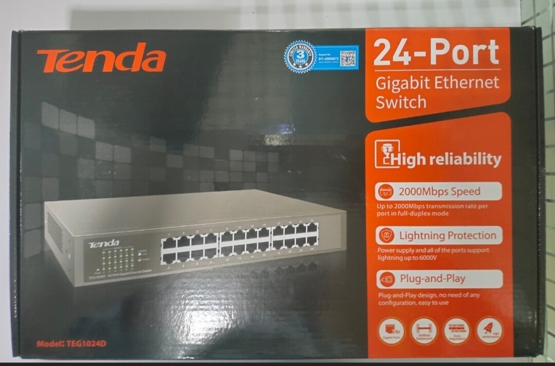 Tenda TEG1024D 24 Port 10/100/1000 Mbps Gigabit Switch