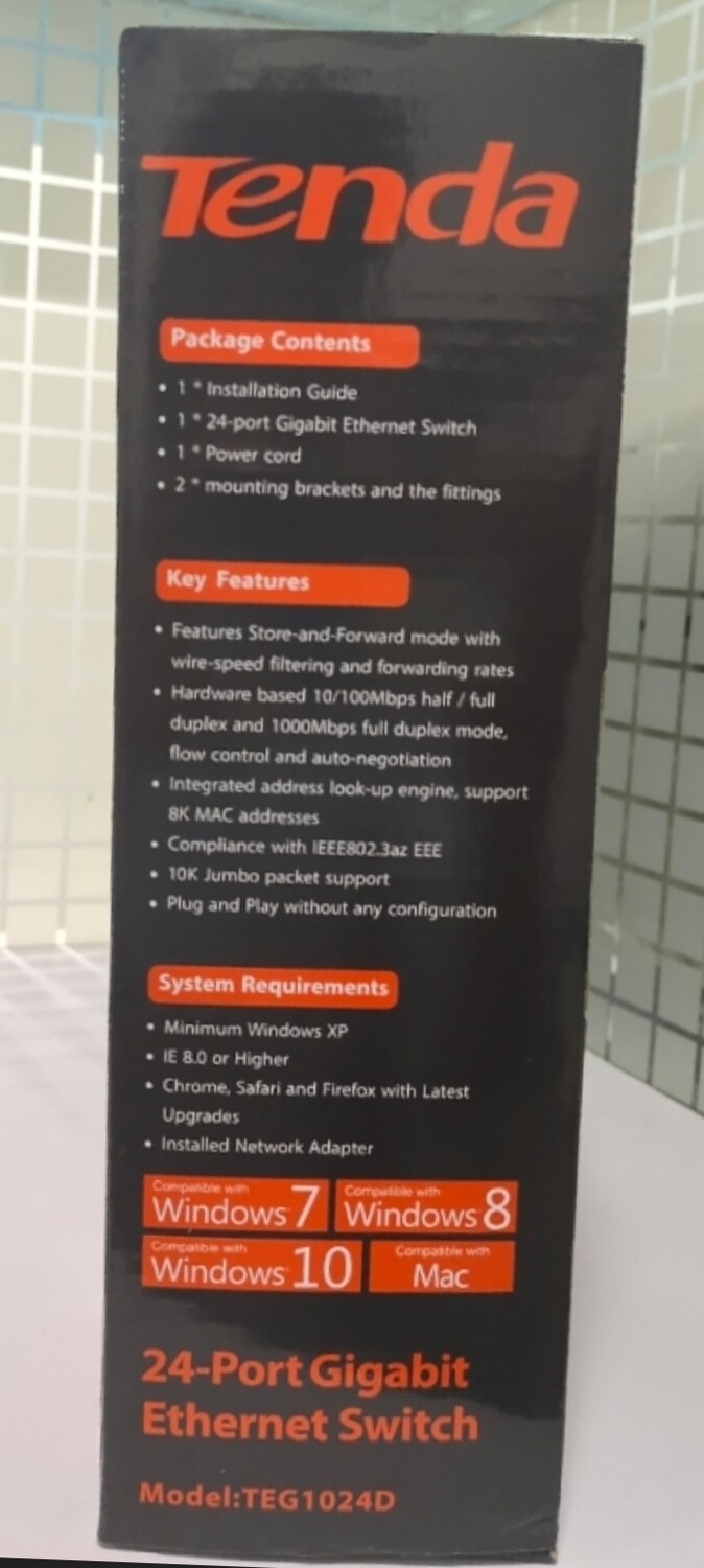 Tenda TEG1024D 24 Port 10/100/1000 Mbps Gigabit Switch