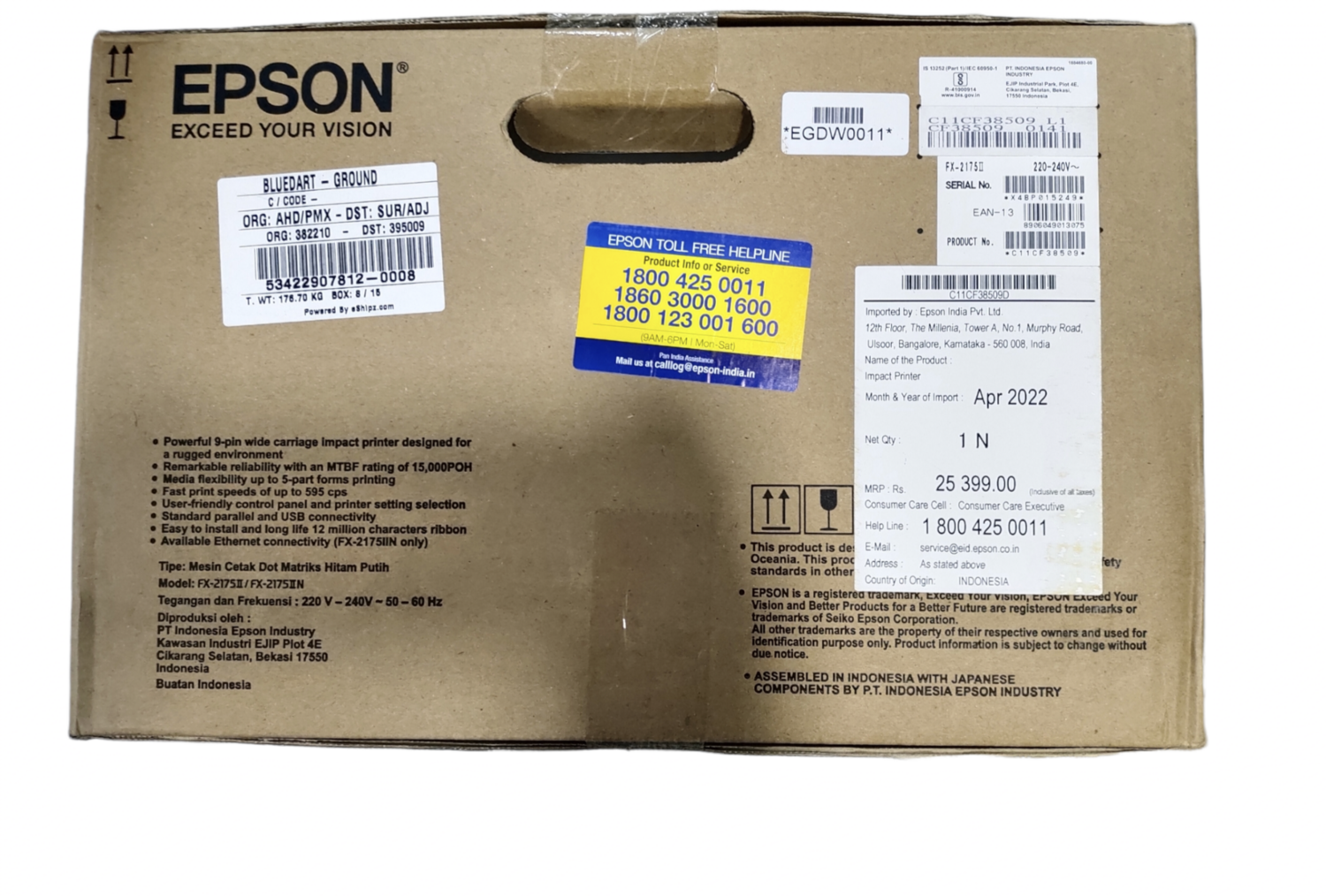 Epson FX 2175II Dot Matrix Printer