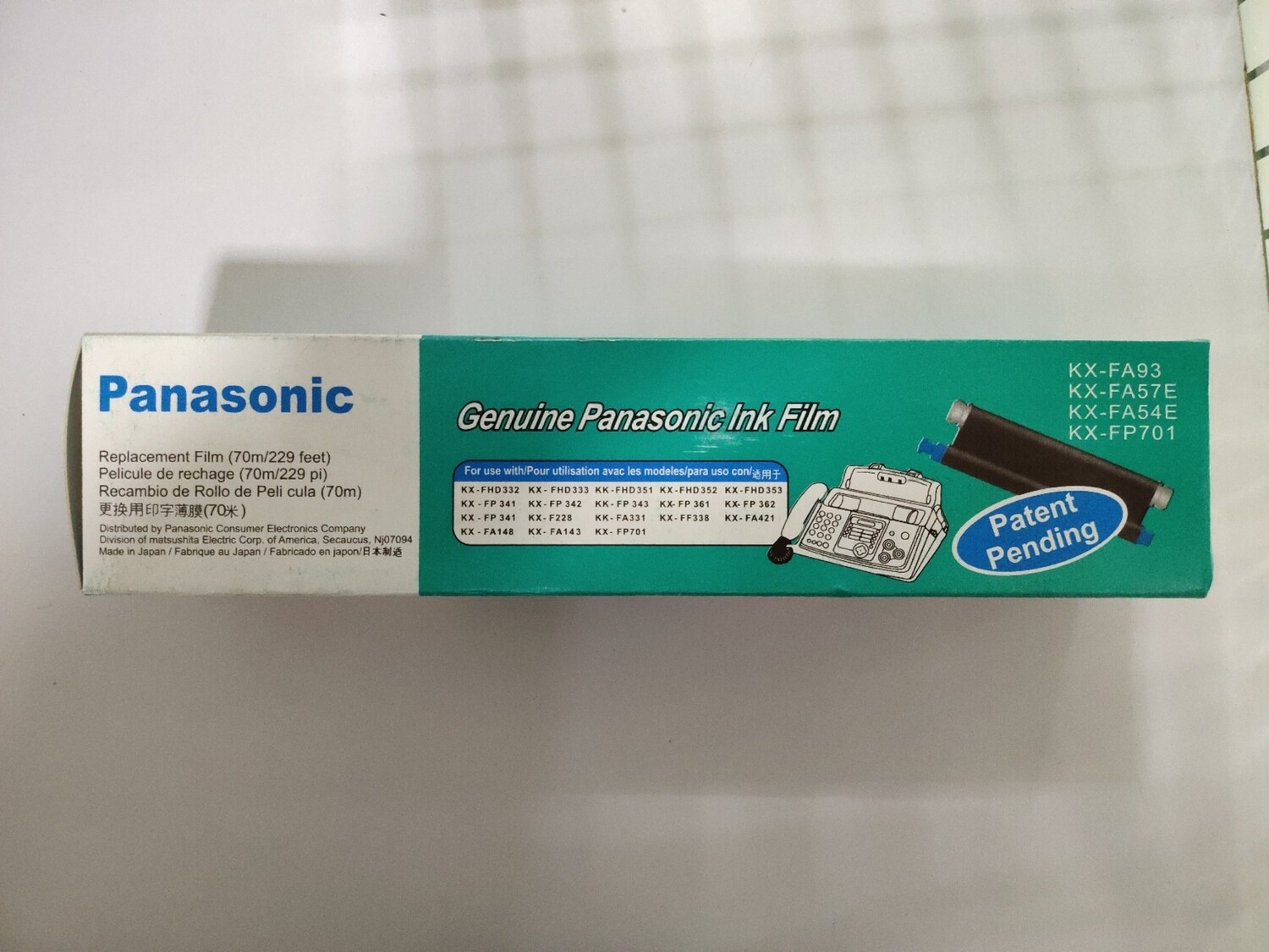 Panasonic KX-FA93 KX-FA57E, KX-FA54E, Fax Film TTR Roll Panasonic KX-FA93 KX-FA57E, KX-FA54E, Fax Film TTR Roll