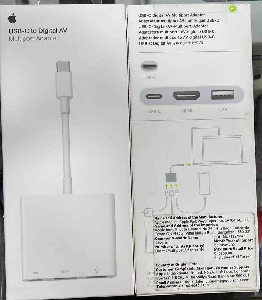 Apple純正 USB-C Digital AV 変換アダプタ - 映像機器