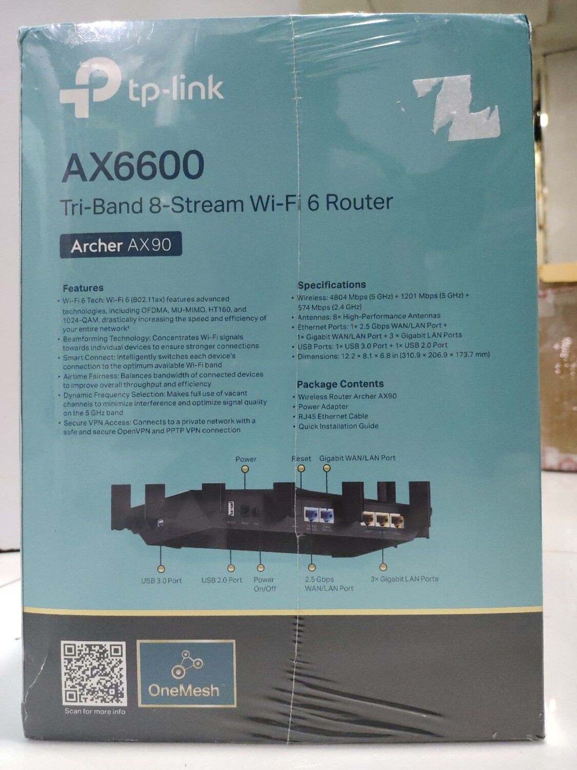 TP-Link Archer AX90 AX6600 Tri-Band Gigabit Wi-Fi 6 Wireless WiFi Router