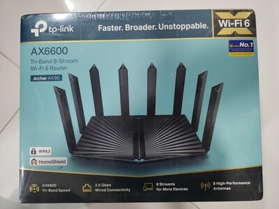 TP-Link Archer AX90 AX6600 Tri-Band Gigabit Wi-Fi 6 Wireless WiFi Router