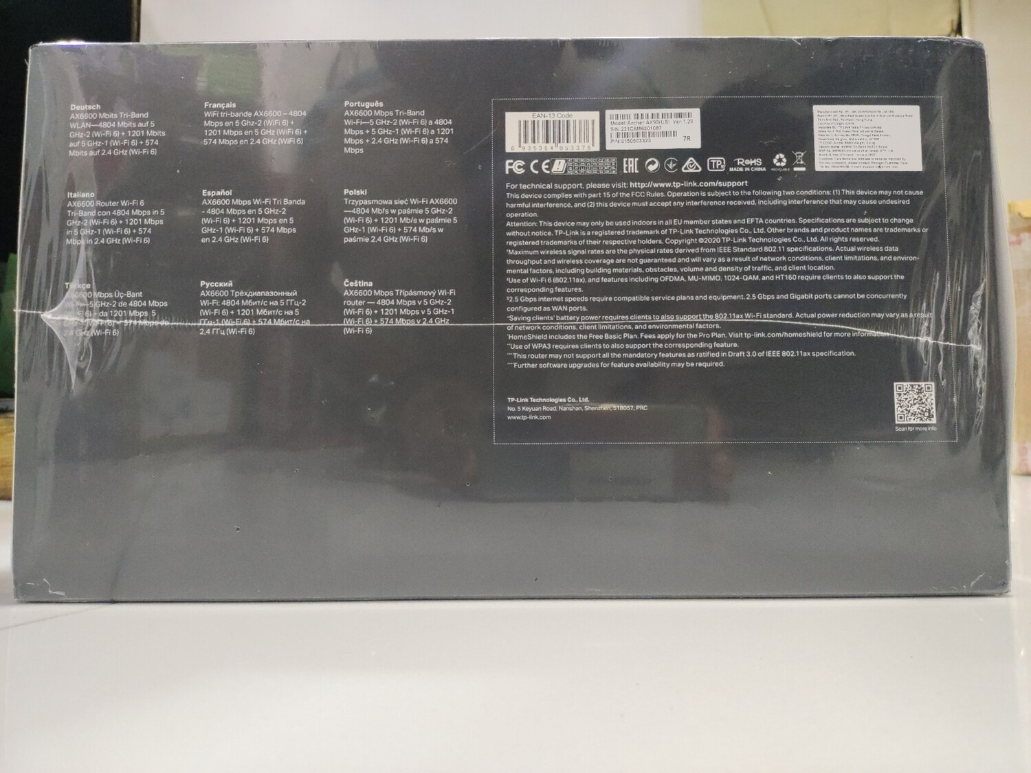 TP-Link Archer AX90 AX6600 Tri-Band Gigabit Wi-Fi 6 Wireless WiFi Router