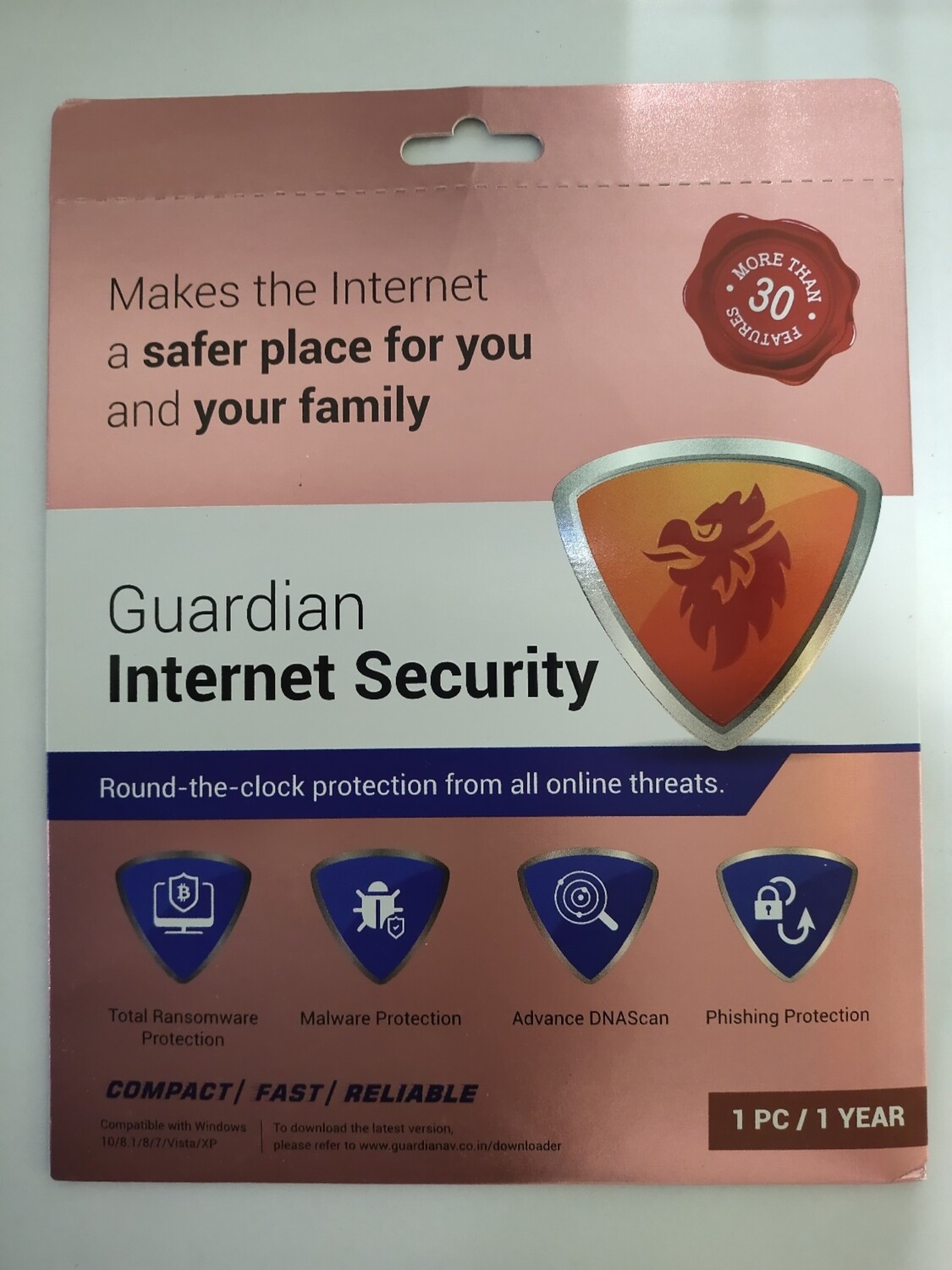 2 User, 1 Year, Guardian Internet Security