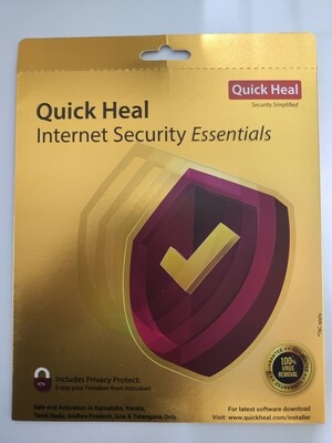 New, 1 User, 1 Year, Quick Heal Internet Security Essentials