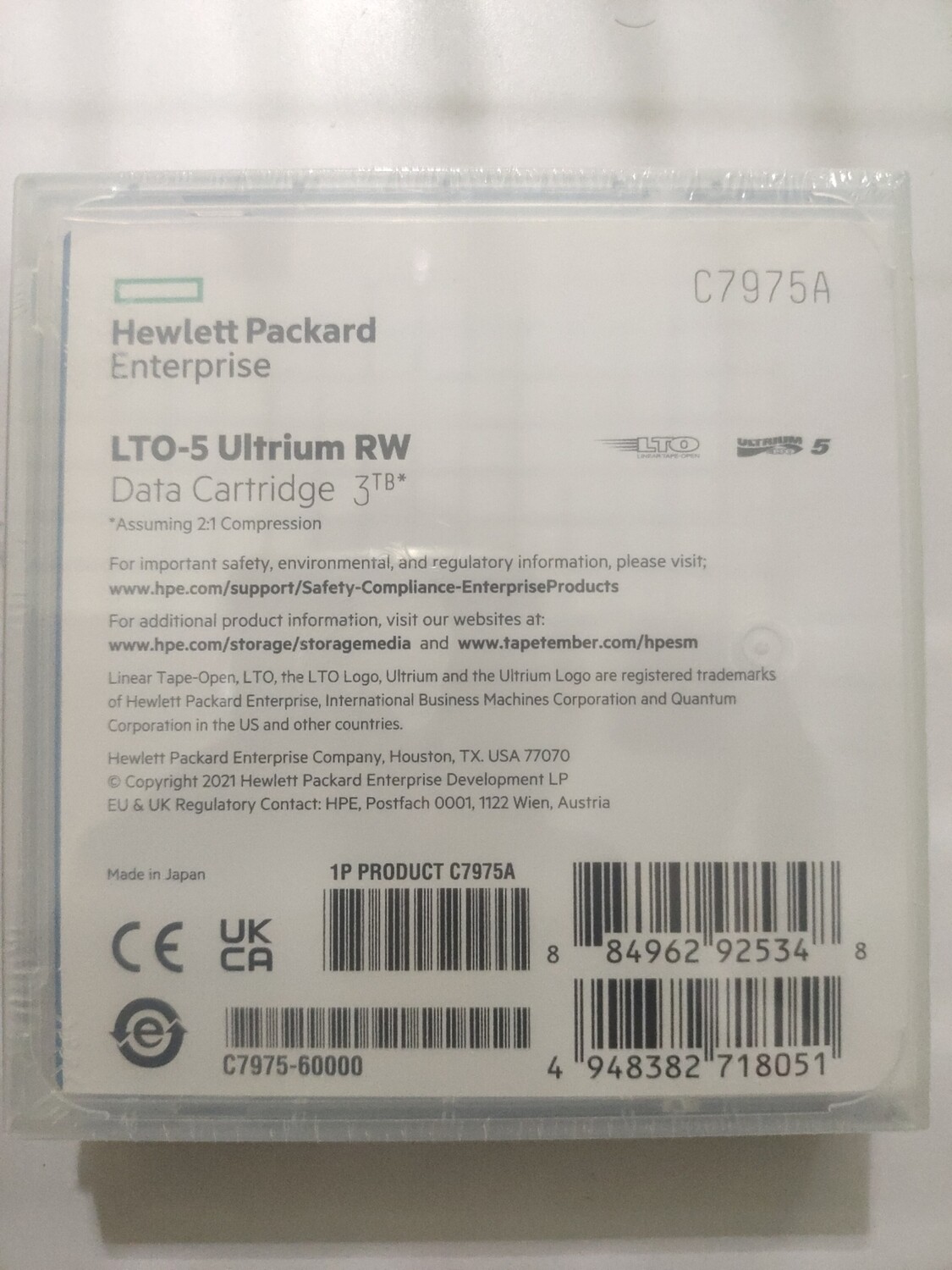 HP LTO 5 Tape Data Cartridge, 3TB HP LTO 5 Tape Data Cartridge, 3TB