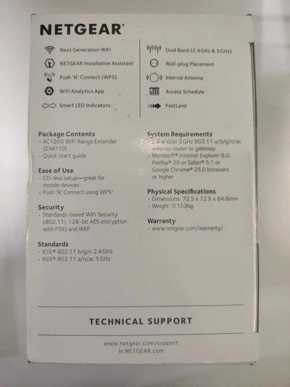 Netgear EX6110 Dual Band WIFI Range Extender