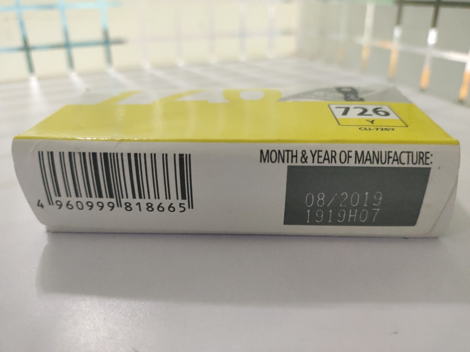 Canon Pixma 726 Yellow Ink Cartridge Canon Pixma 726 Yellow Ink Cartridge