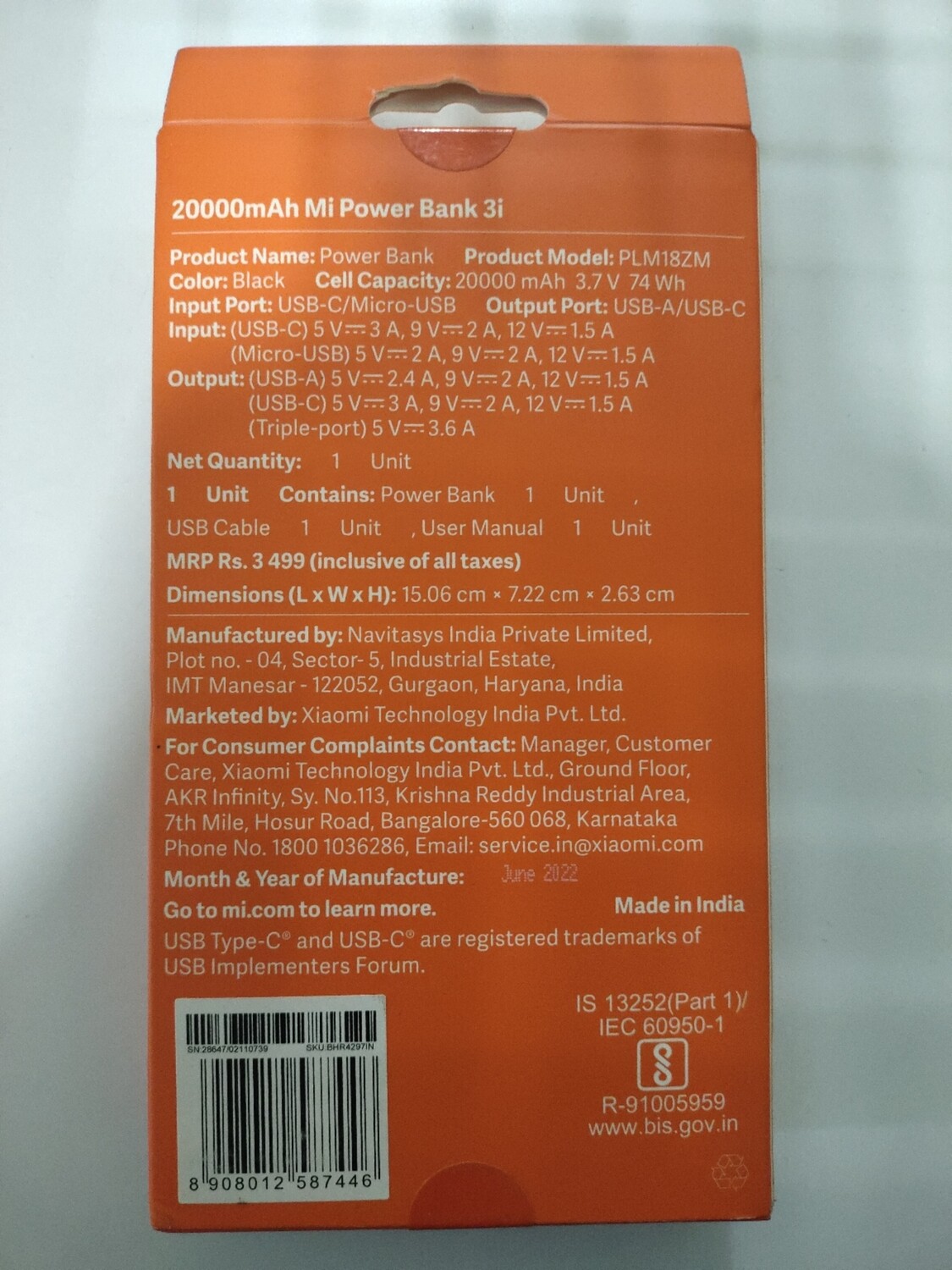 Mi 20,000mAh Power Bank (3i