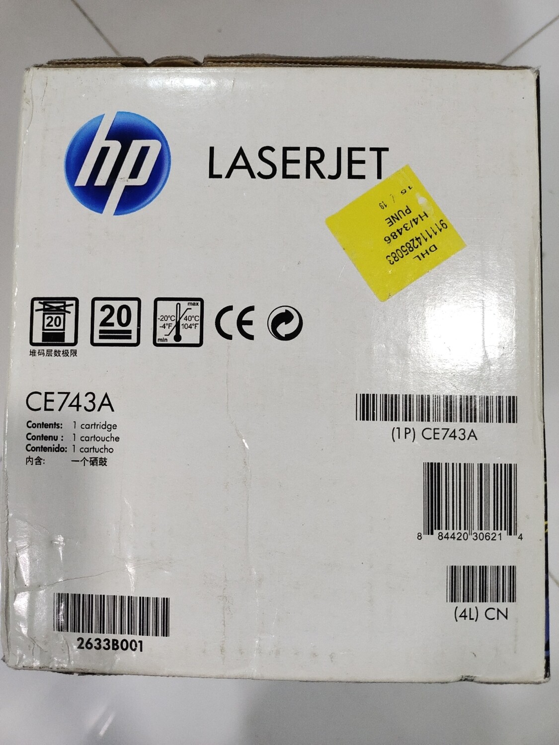 HP CE743A 307A Magenta Toner Cartridge