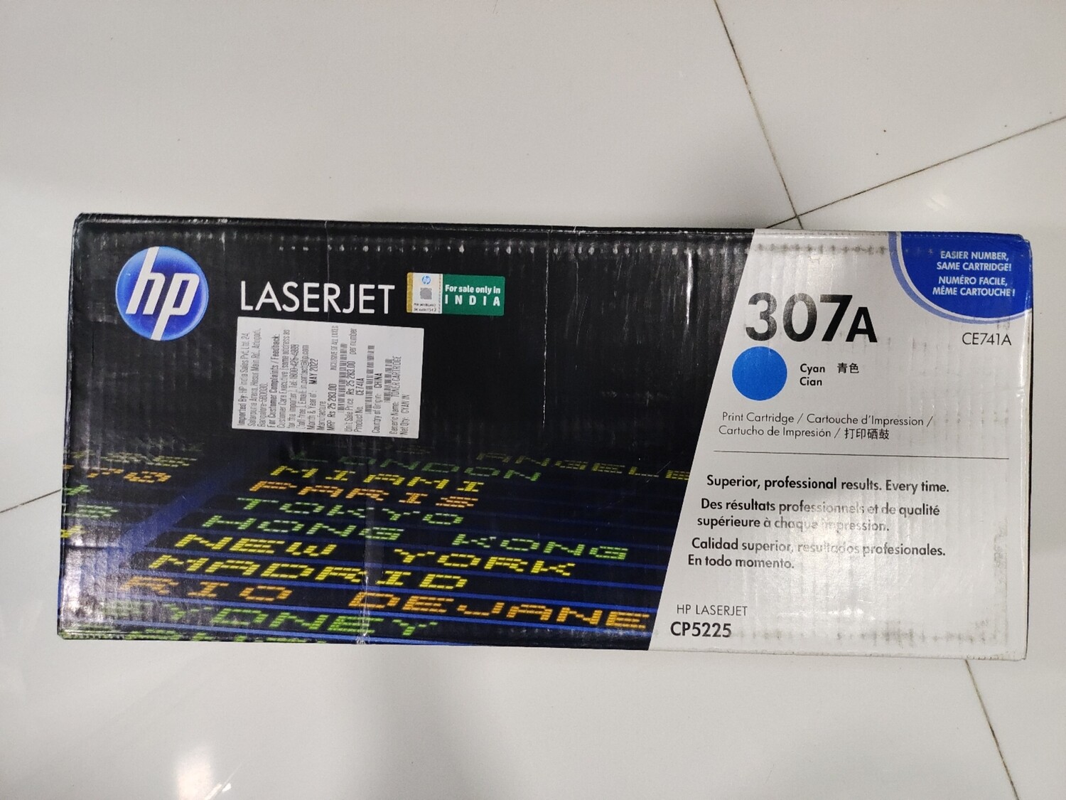 HP CE741A 307A Cyan Toner Cartridge