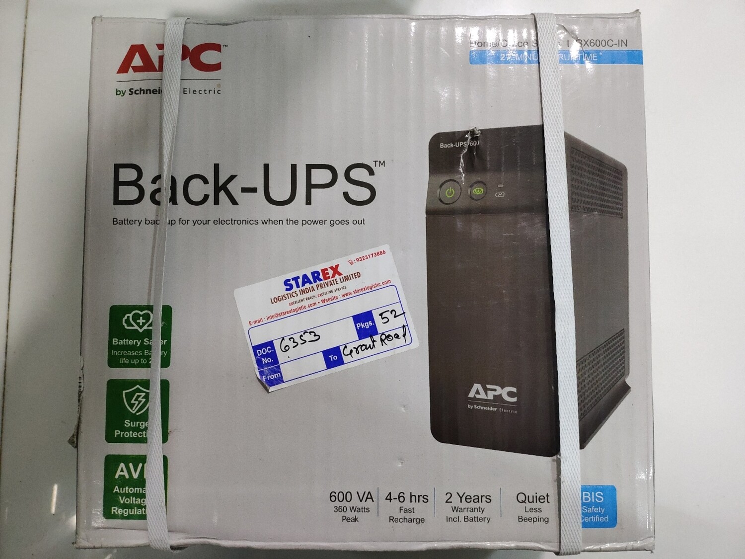 APC Back-UPS 600, 230V without Auto Shutdown Software