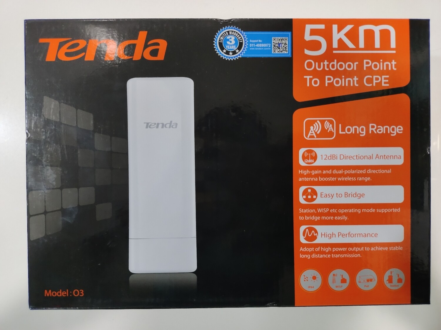 Tenda O3 Wireless N150 Outdoor CPE High Power Access Point