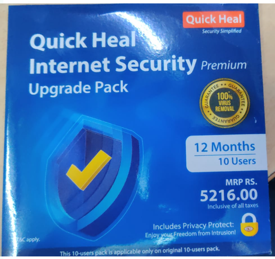 Renewal, 10 User, 1 Year, Quick Heal Internet Security Renewal, 10 User, 1 Year, Quick Heal Internet Security