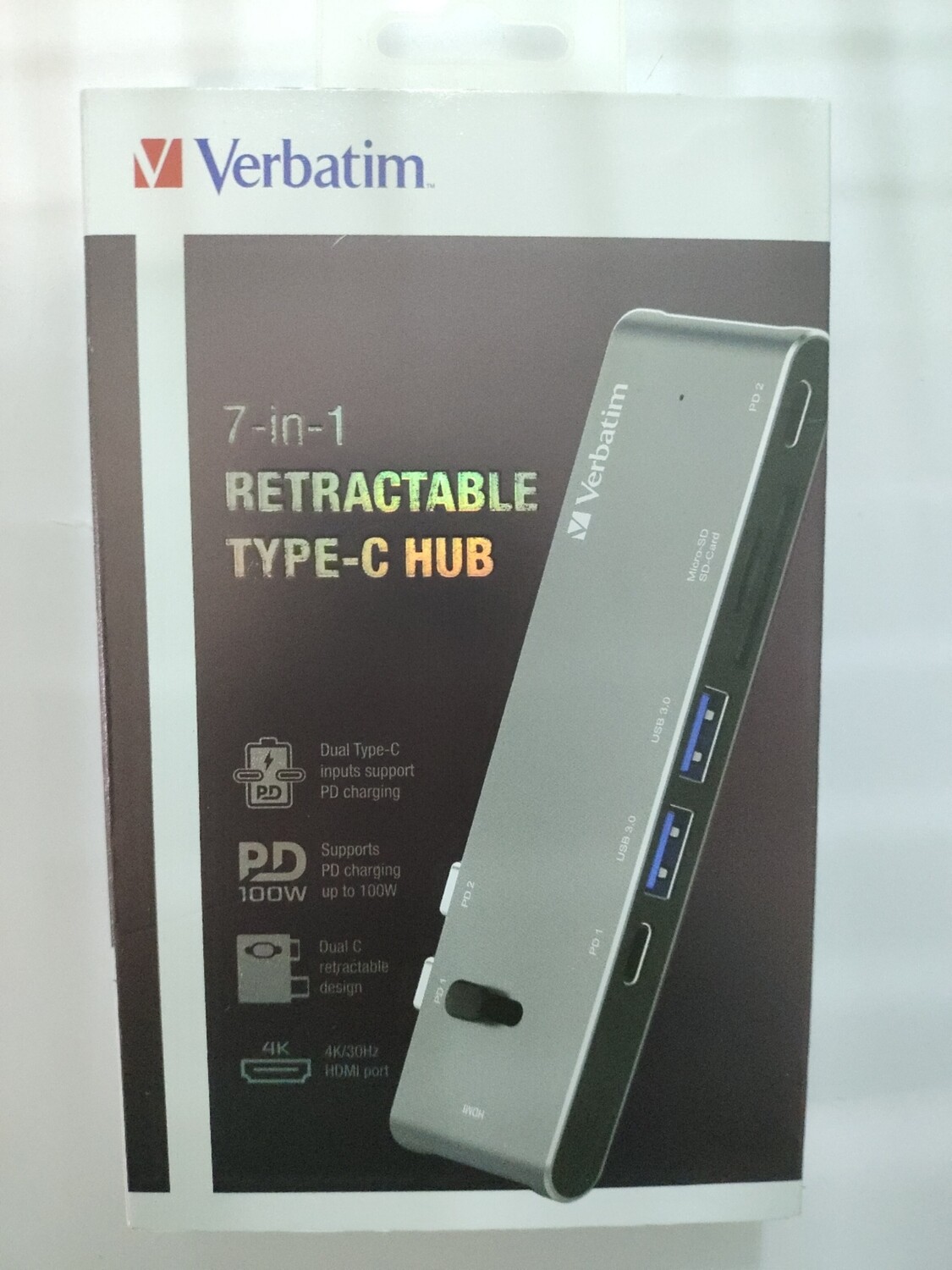 Verbatim 7in1 Retractable Type-C Hub