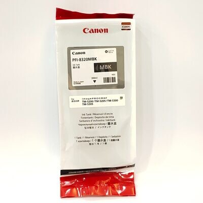 Canon PFI-8320MBK Matte Black Ink Tank Cartridge, 300ml