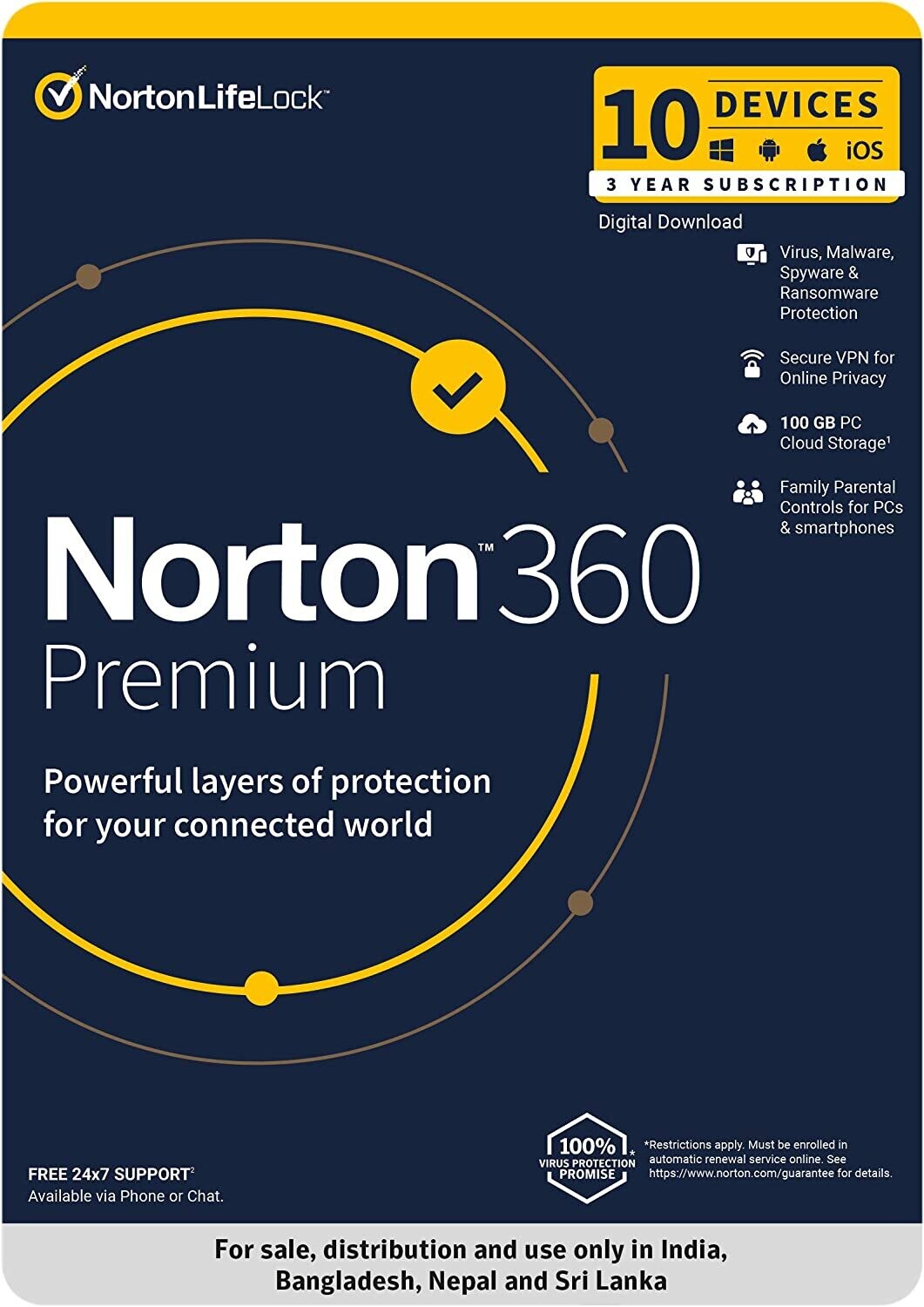 10 User, 3 Year, Norton 360 Premium Security 10 User, 3 Year, Norton 360 Premium Security