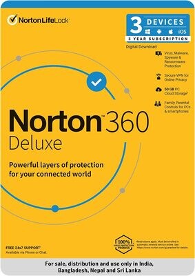 3 User, 3 Year, Norton 360 Deluxe Total Security 3 User, 3 Year, Norton 360 Deluxe Total Security