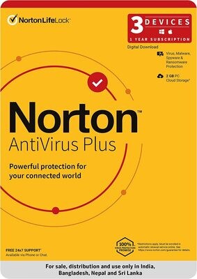 3 User, 1 Year, Norton Antivirus Plus 3 User, 1 Year, Norton Antivirus Plus
