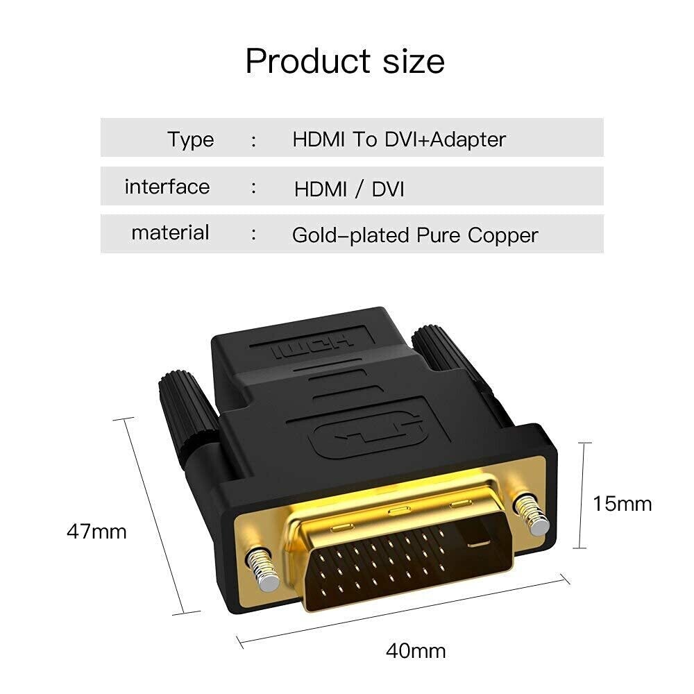 DVI To HDMI Converter (24+1) Pin DVI To HDMI Converter (24+1) Pin
