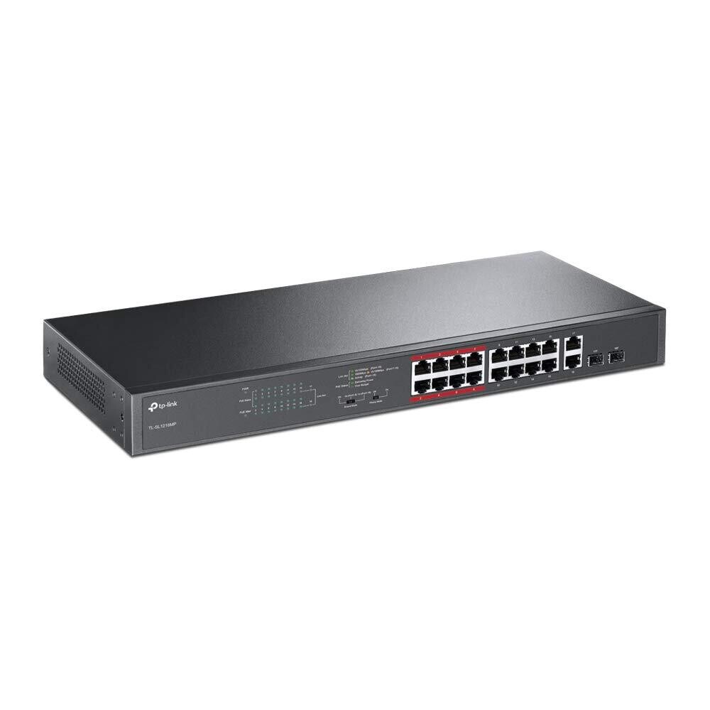 TP-Link TL-SL1218MP 16 Port 10/100Mbps PoE Switch