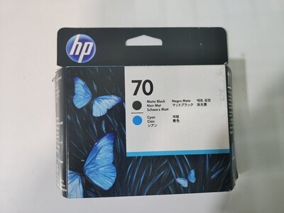 HP 70 Matte Black and Cyan DesignJet Printhead