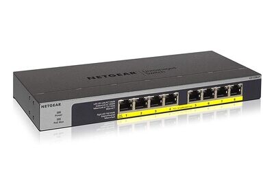 Netgeat 8-Port Gigabit Ethernet Unmanaged PoE Switch (GS108LP)