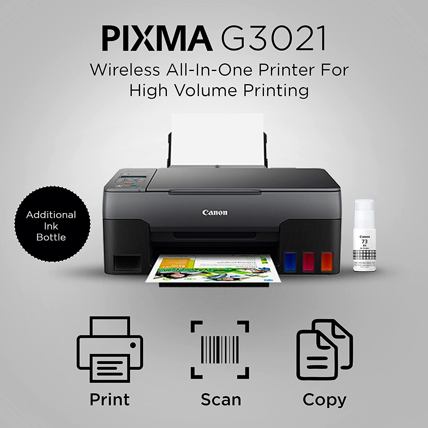 Canon PIXMA G3021 All-in-One Wi-Fi Ink Tank Colour Printer