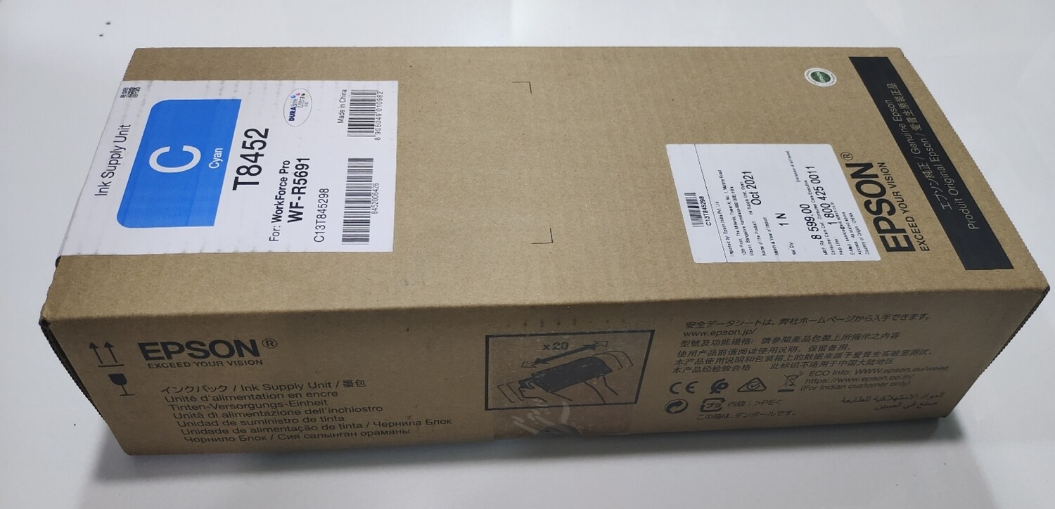 Epson T8452 Ink Cartridge, Cyan Epson T8452 Ink Cartridge, Cyan