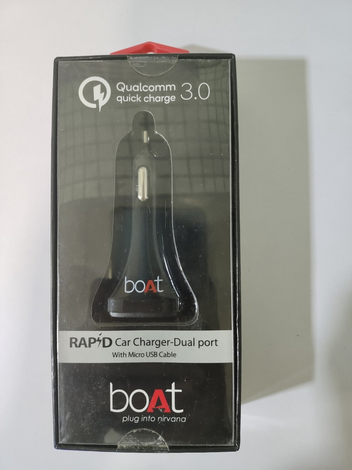 boAt Dual Port Rapid 5V Car Charger (Qualcomm Certified) Smart Charging  with Quick Charge 3.0 for Cellular Phones (Black) (Free Micro USB Cable) :  : Electronics