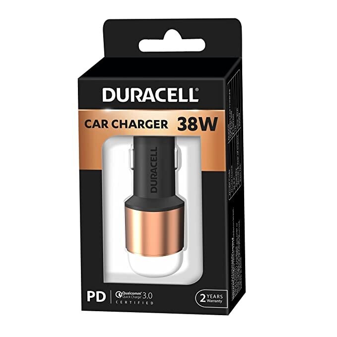 Duracell 38W Fast Car Charger Adapter