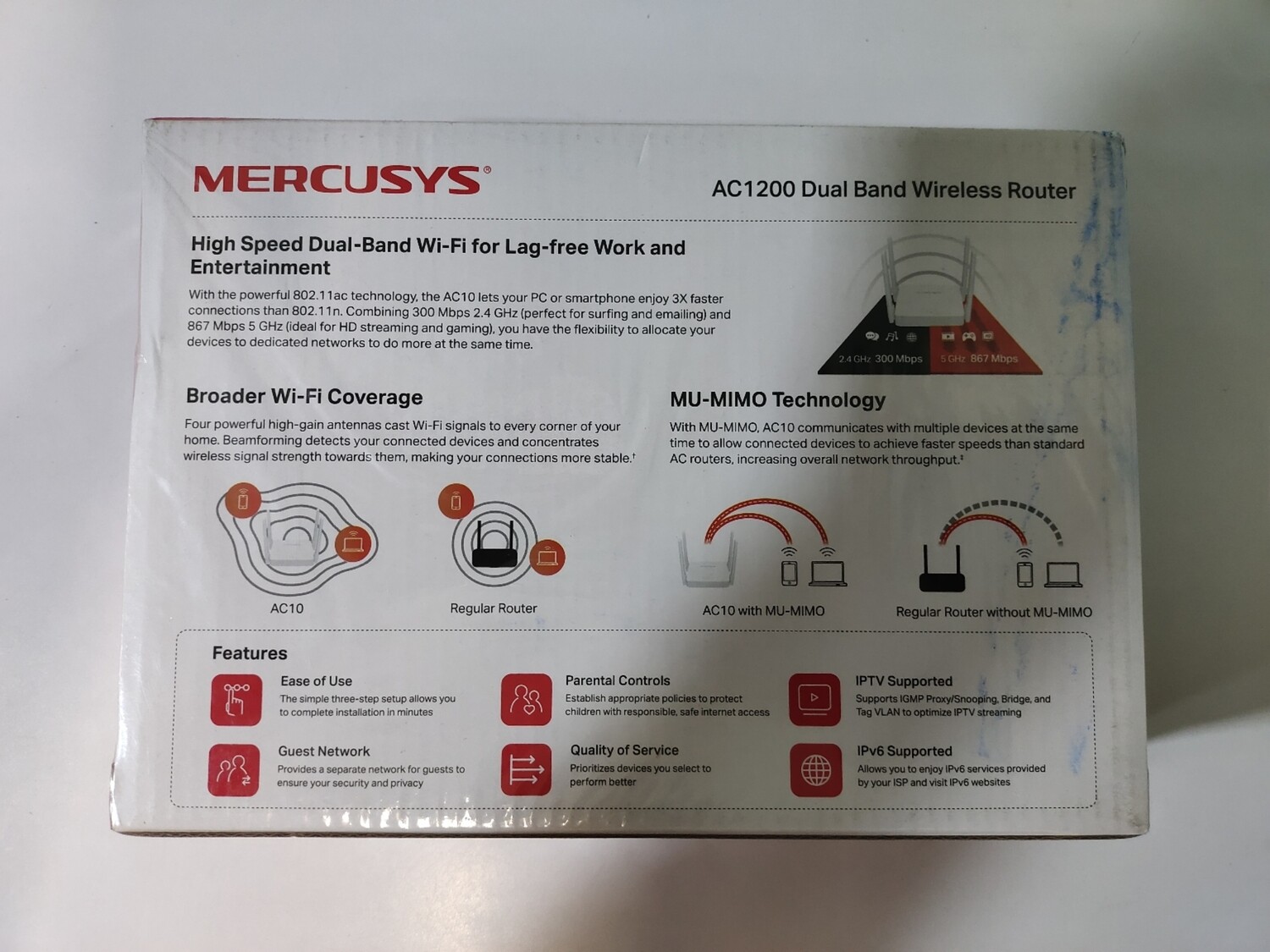 Mercusys AC10 AC1200 Wireless Dual Band Router