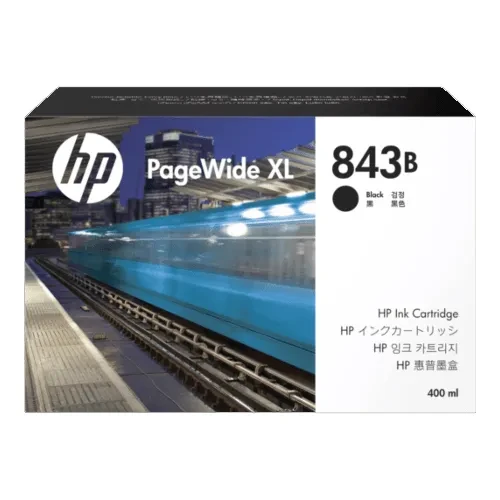 HP 843B 400-ml Black PageWide XL Ink Cartridge (C1Q61A)