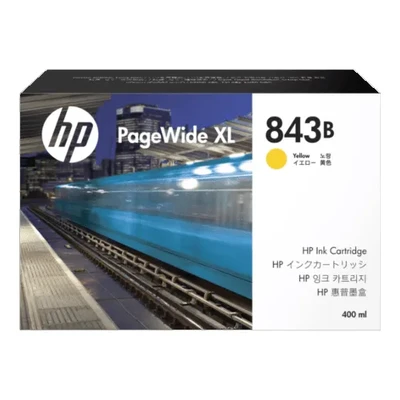 HP 843B 400-ml Yellow PageWide XL Ink Cartridge (C1Q64A)