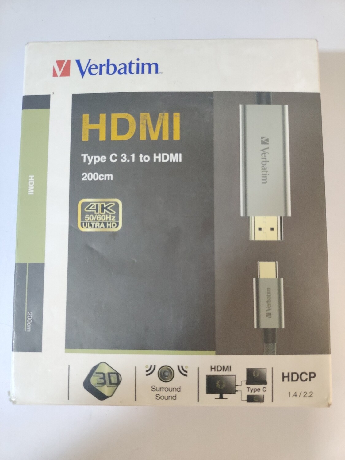 Verbatim 2mtr Type-C to HDMI Naylon Cable