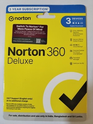 3 User, 3 Year, Norton 360 Deluxe Total Security