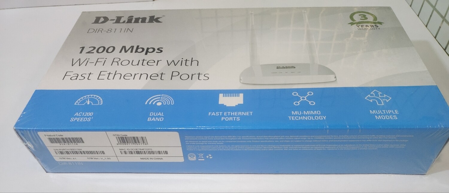 D-Link DIR-811IN 1200 Mbps Wireless Router D-Link DIR-811IN 1200 Mbps Wireless Router