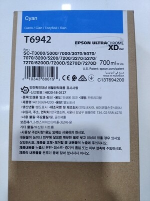 Epson T6942 Ink Cartridge, Cyan, 700ml Epson T6942 Ink Cartridge, Cyan, 700ml