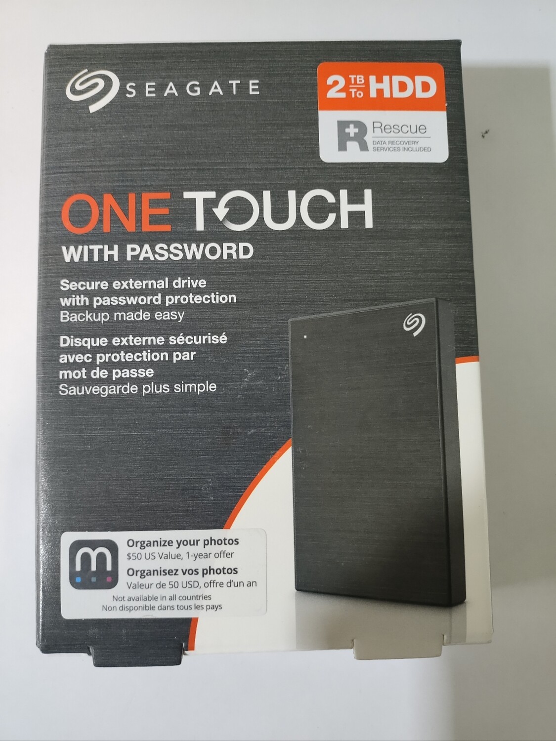 Seagate One Touch 2TB External HDD with Password Protection Black Seagate One Touch 2TB External HDD with Password Protection Black