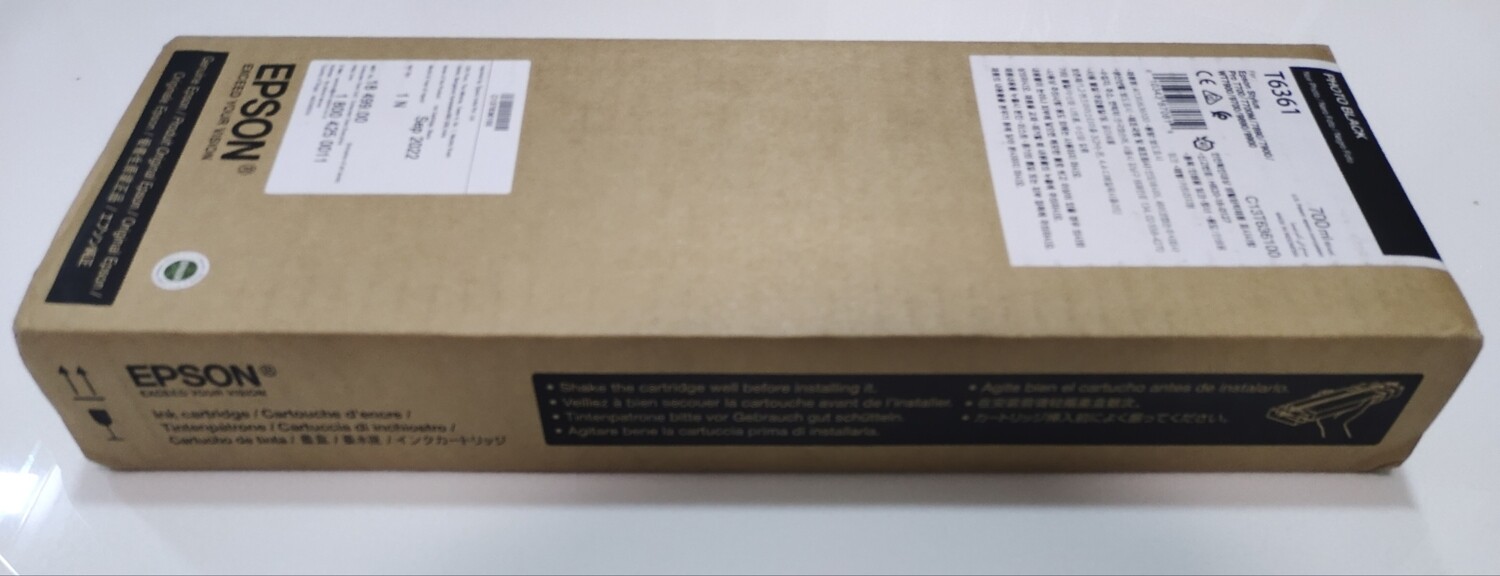 Epson T6361 Ink Cartridge, Photo Black, 700ml Epson T6361 Ink Cartridge, Photo Black, 700ml