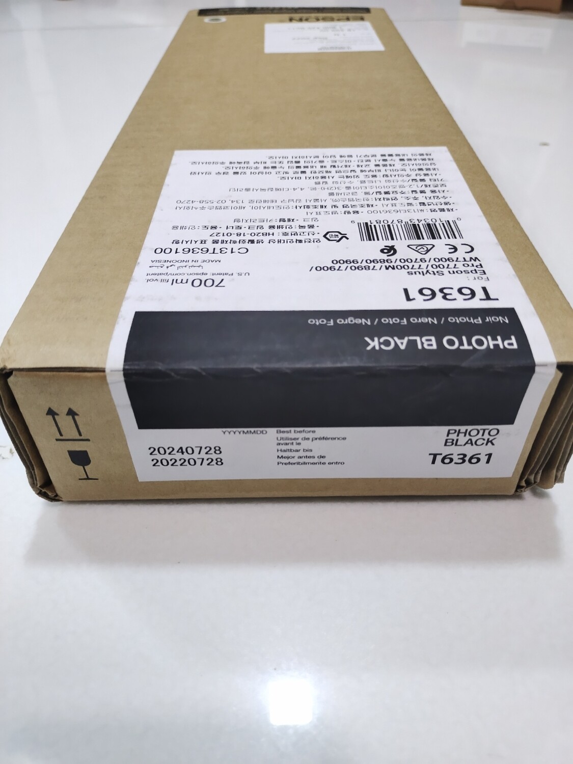 Epson T6361 Ink Cartridge, Photo Black, 700ml Epson T6361 Ink Cartridge, Photo Black, 700ml