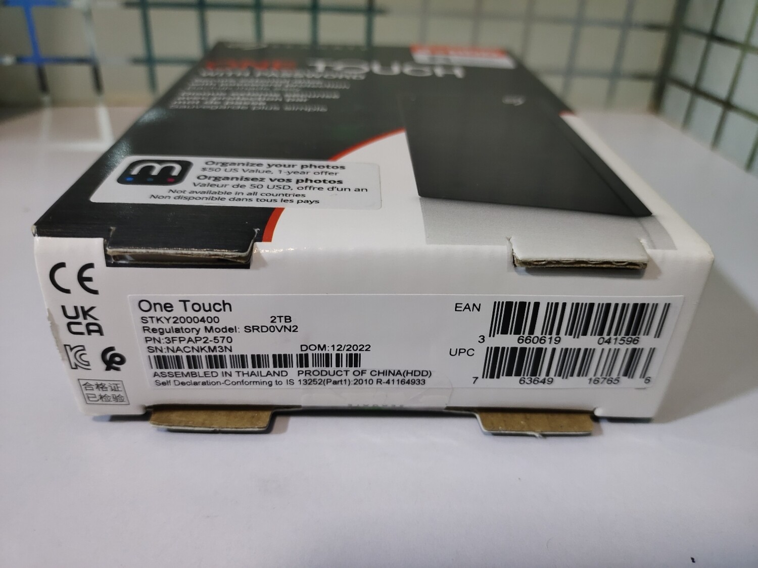 Seagate One Touch 2TB External HDD with Password Protection Black Seagate One Touch 2TB External HDD with Password Protection Black