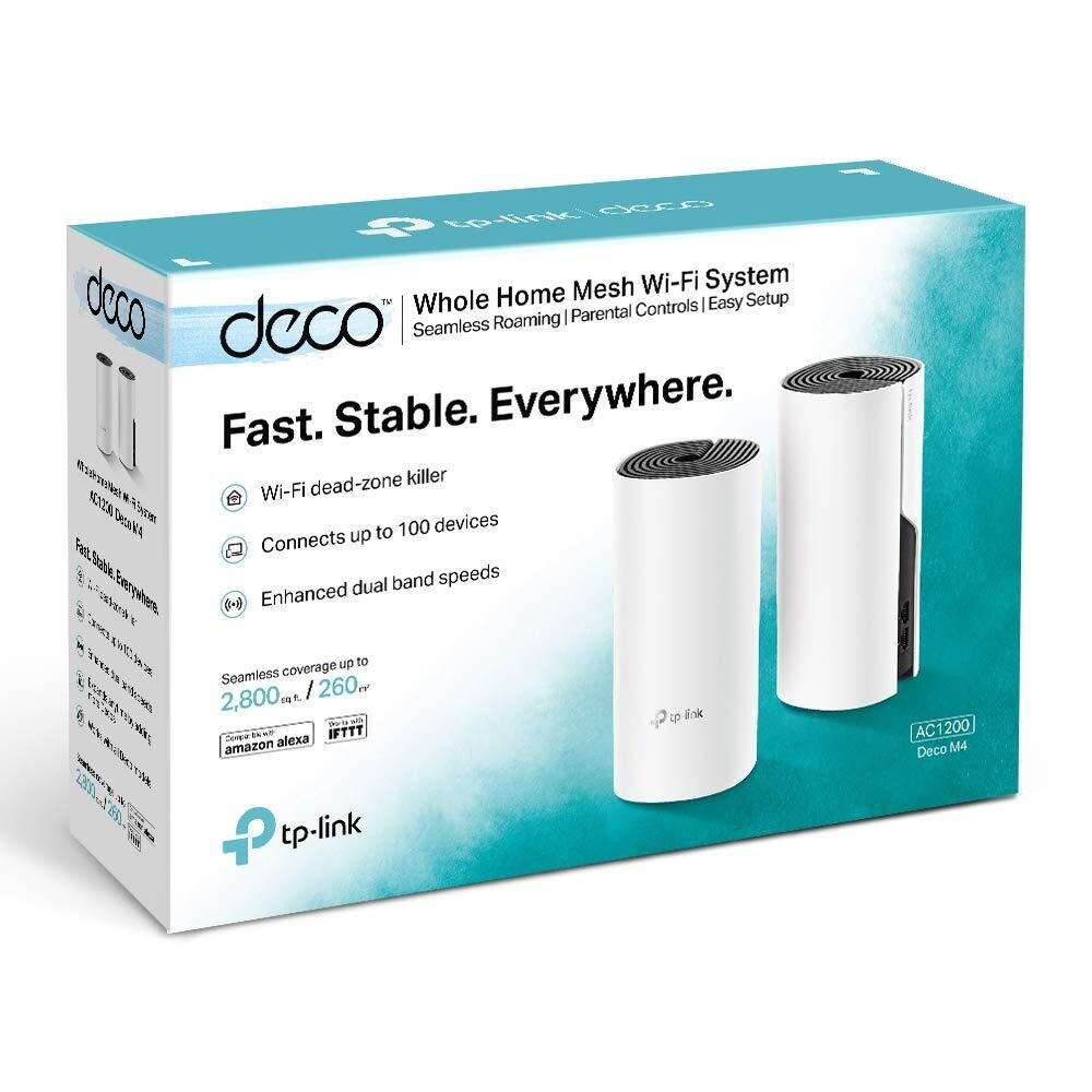 TP-Link Deco M4 AC1200 Whole Home Mesh Wi-Fi System (Pack of 2) TP-Link Deco M4 AC1200 Whole Home Mesh Wi-Fi System (Pack of 2)